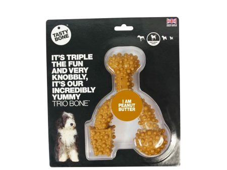 Tasty Bone Small - Nylon Trio Bone Peanut Butter Supply