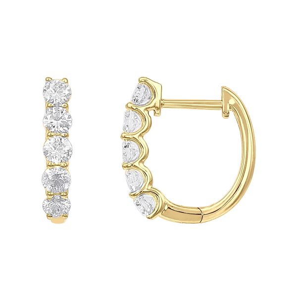 1ctw Lab Grown Diamond Hoop Earrings Supply