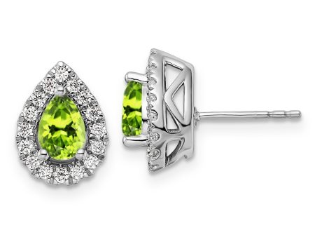 Peridot Diamond Halo Earrings Cheap