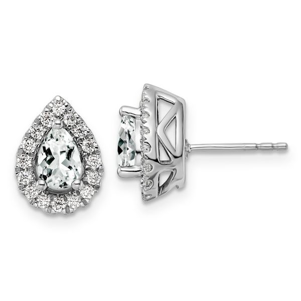 White Sapphire Diamond Halo Earrings Cheap