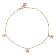 9-10  Enamel Butterfly Anklet Cheap