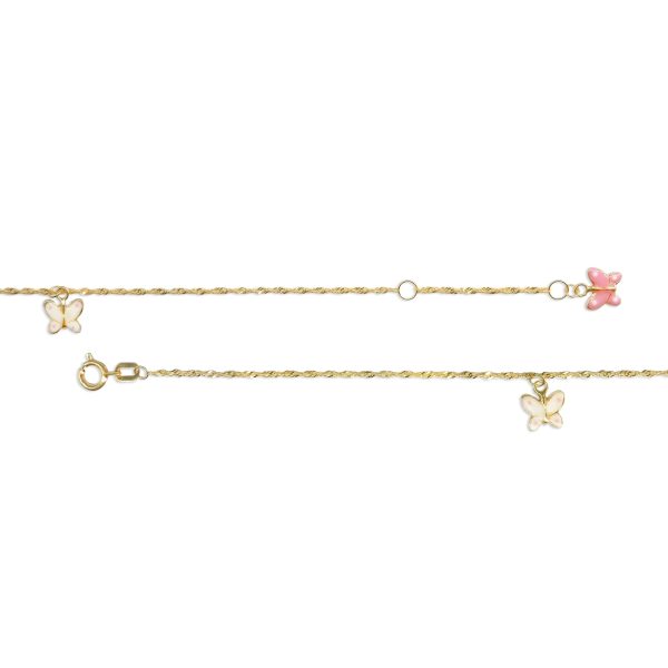 9-10  Enamel Butterfly Anklet Cheap