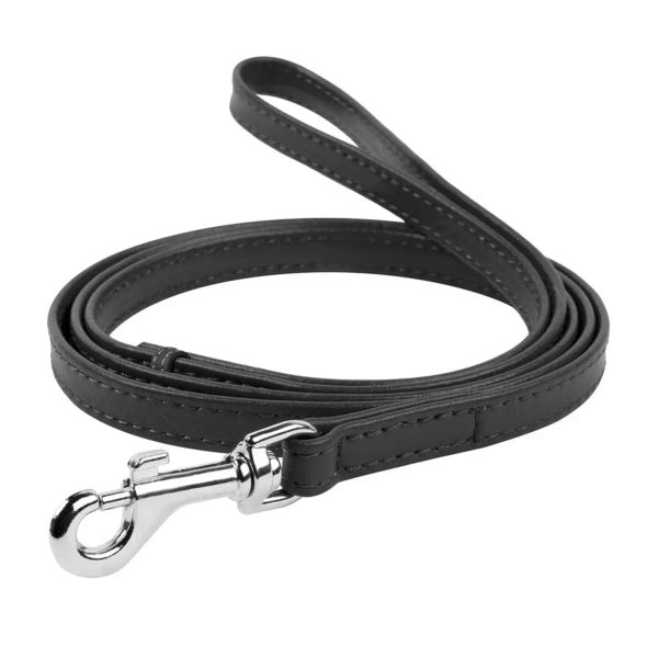 Leash for dogs leather WAUDOG Glamour 9mm 12mm 18mm 25mm Online Sale