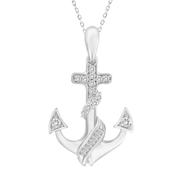 .16ctw Diamond Anchor Pendant Online Hot Sale