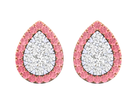 1ctw Pink Lab Grown Diamond Earrings Online Hot Sale