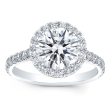 1ctw Lab Grown Diamond Halo Engagement Ring For Discount