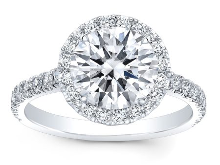 1ctw Lab Grown Diamond Halo Engagement Ring For Discount