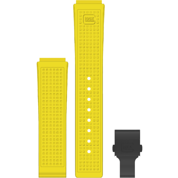 Glock Yellow 22MM Black Clasp Watch Band Sale