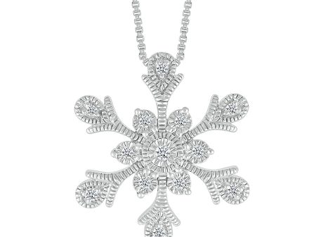 .10ctw Diamond Snowflake Pendant Online Sale