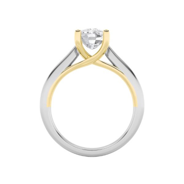 2ct Certified Lab Grown Diamond Two Tone Solitaire Engagement Ring on Sale