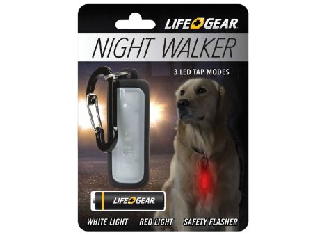 Life Gear Night Walker Pet Clip Light - Black Discount