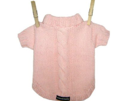 Barkingham Cable Knit Sweater - Pink Supply