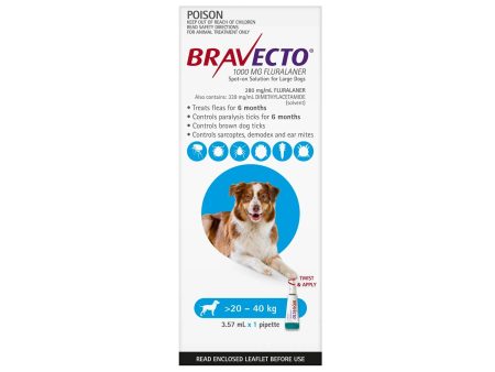 Bravecto Spot On Tick & Flea - Dogs 20 to 40kg Online