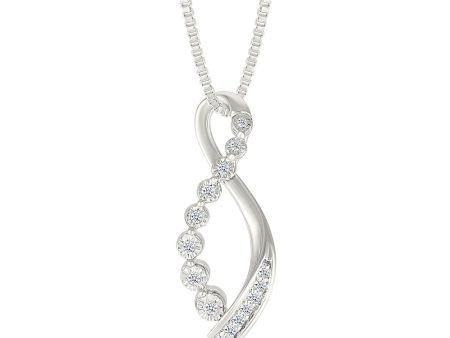 .10ctw Diamond Ribbon Pendant Online Hot Sale