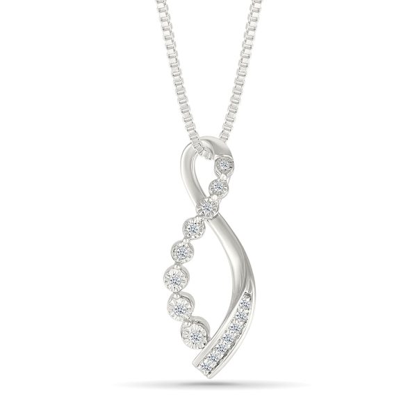 .10ctw Diamond Ribbon Pendant Online Hot Sale