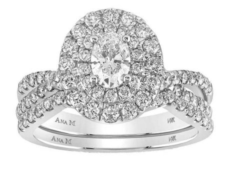 Ana M 1-1 2ctw Certified Diamond Double Halo Bridal Set Discount