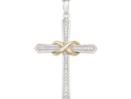 .14ctw Diamond Infinity Cross Pendant Online Sale