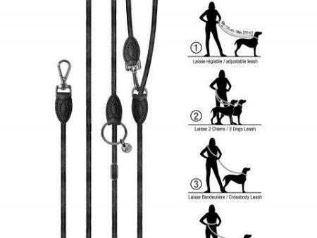 MILK AND PEPPER NELSON Camel black - Multifunctional leash Online Sale