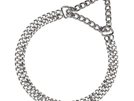 FERPLAST CHROME CSS Semi choke-chain dog collar made of metal Fashion