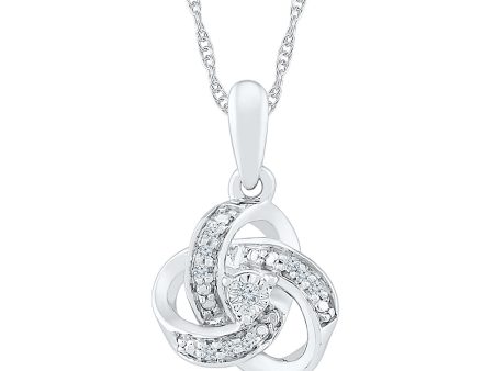 .10ctw Diamond Love Knot Pendant Cheap