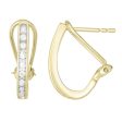 1 4ctw Diamond Omega Hoop Earrings Supply