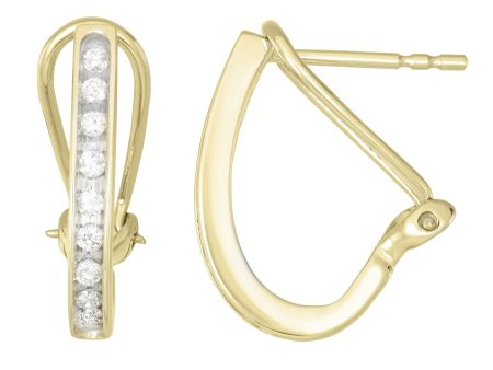 1 4ctw Diamond Omega Hoop Earrings Supply