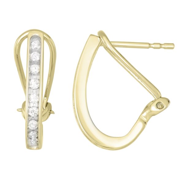 1 4ctw Diamond Omega Hoop Earrings Supply