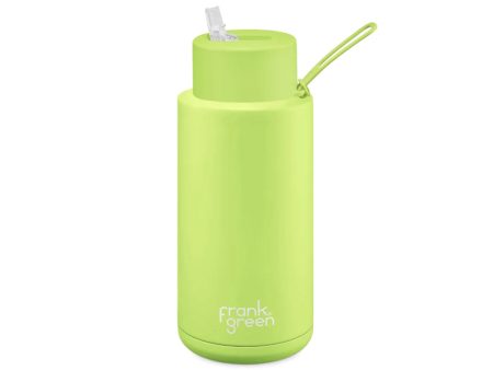 Frank Green Ceramic Reusable Bottle With Straw Lid 1000ml 34oz - Pistachio Green Supply