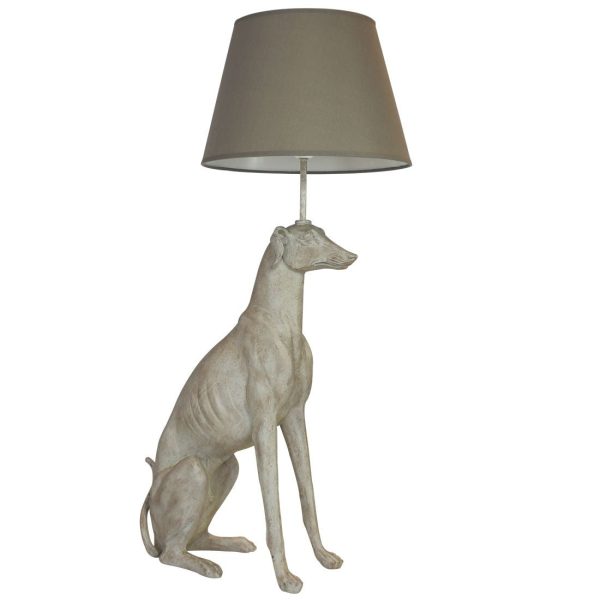 Happy House Sitting Greyhound Beige Lamp Cheap