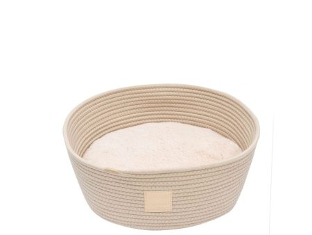 Fuzzyard Life Rope Basket Cushion Bed - Sandstone Sale